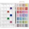 image:imageArtecho 36 Colors Watercolor Paint Set with 3 Brushes Washable Travel Design Perfect for Card Making Illustrations Painting Calligraphy28 metallic colors