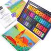 image:imageArtecho 50pcs Soft Pastels 48 Colors Including 4 Fluorescent Colors Extra Free Black amp White Square Chalk for Drawing Blending Layering Shading Pastels Art Supplies64 colors short