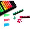 image:imageArtecho Oil Pastels Set of 48 Colors Soft Oil Pastels for Art Painting Drawing Blending Art Supplies for Artists Beginners Students Teachers 10 x 70 mm12 Neon Colors6 Pack