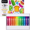image:imageArtecho Oil Pastels Set of 50 Colors 8 x 60 mm Soft Oil Pastels for Art Painting Drawing Blending Art Supplies for Artists Teachers12 Neon Colors