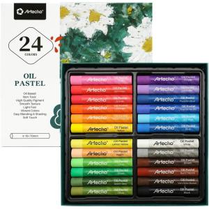 image:imageArtecho Oil Pastels Set of 48 Colors Soft Oil Pastels for Art Painting Drawing Blending Art Supplies for Artists Beginners Students Teachers 10 x 70 mm24 Basic Colors