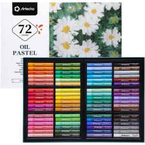image:imageArtecho Oil Pastels Set of 48 Colors Soft Oil Pastels for Art Painting Drawing Blending Art Supplies for Artists Beginners Students Teachers 10 x 70 mm72 Basic Colors