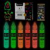 image:imageArtecho Glow in the Dark Paint 18 Colors 11 ml  037 oz Acrylic Paint for Decoration Supplies for Canvas Rock Wood6 colors