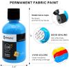 image:imageArtecho White Fabric Paint 250 ml  845 oz Permanent Clothing Paint for DIY TShirts Tote Bags amp Canvas Washable amp Flexible Textile Paintsap green