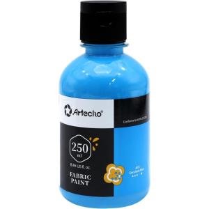 image:imageArtecho White Fabric Paint 250 ml  845 oz Permanent Clothing Paint for DIY TShirts Tote Bags amp Canvas Washable amp Flexible Textile Paintblue