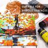 image:imageArtecho Professional Acrylic Paint Set 20 Primary Colors 120ml  405oz Tubes Art Craft Paints for Canvas Rock Stone Wood Fabric Art SuppliesSilver