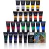 image:imageArtecho Blue Acrylic Paint Cerulean Blue Paint 120ml  405oz Tubes Art Craft Paints for Canvas Rock Stone Wood Fabric Art Supplies24 Basic Colors