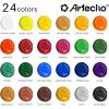 image:imageArtecho 48 Colors Acrylic Paint Set 2oz59ml with 12 Brushes Craft Paints for Canvas Wood Rock Painting amp Fabric Rich Pigment Non Toxic Art Supplies for Artists amp Beginners2oz24colors