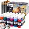image:imageArtecho 48 Colors Acrylic Paint Set 2oz59ml with 12 Brushes Craft Paints for Canvas Wood Rock Painting amp Fabric Rich Pigment Non Toxic Art Supplies for Artists amp Beginners2oz24colors