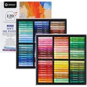 image:imageArtecho Extra Soft Oil Pastels Set of 120 Colors Art Supplies for Art Painting Drawing Blending120 Basic Colors