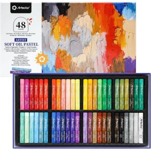 image:imageArtecho Extra Soft Oil Pastels Set of 120 Colors Art Supplies for Art Painting Drawing Blending48 Basic Colors