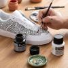 image:imageArtecho 12 Colors Acrylic Leather Paint 1oz Set Leather Paint for Shoes Sneakers Boots Bags Sofa Jackets and Furniture  Will Not Crack or Peel MixableWhite