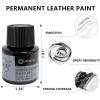 image:imageArtecho 12 Colors Acrylic Leather Paint 1oz Set Leather Paint for Shoes Sneakers Boots Bags Sofa Jackets and Furniture  Will Not Crack or Peel MixableBlack