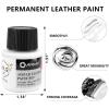 image:imageArtecho 12 Colors Acrylic Leather Paint 1oz Set Leather Paint for Shoes Sneakers Boots Bags Sofa Jackets and Furniture  Will Not Crack or Peel MixableWhite