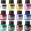 image:imageArtecho 12 Colors Acrylic Leather Paint 1oz Set Leather Paint for Shoes Sneakers Boots Bags Sofa Jackets and Furniture  Will Not Crack or Peel Mixable12 Colors Set