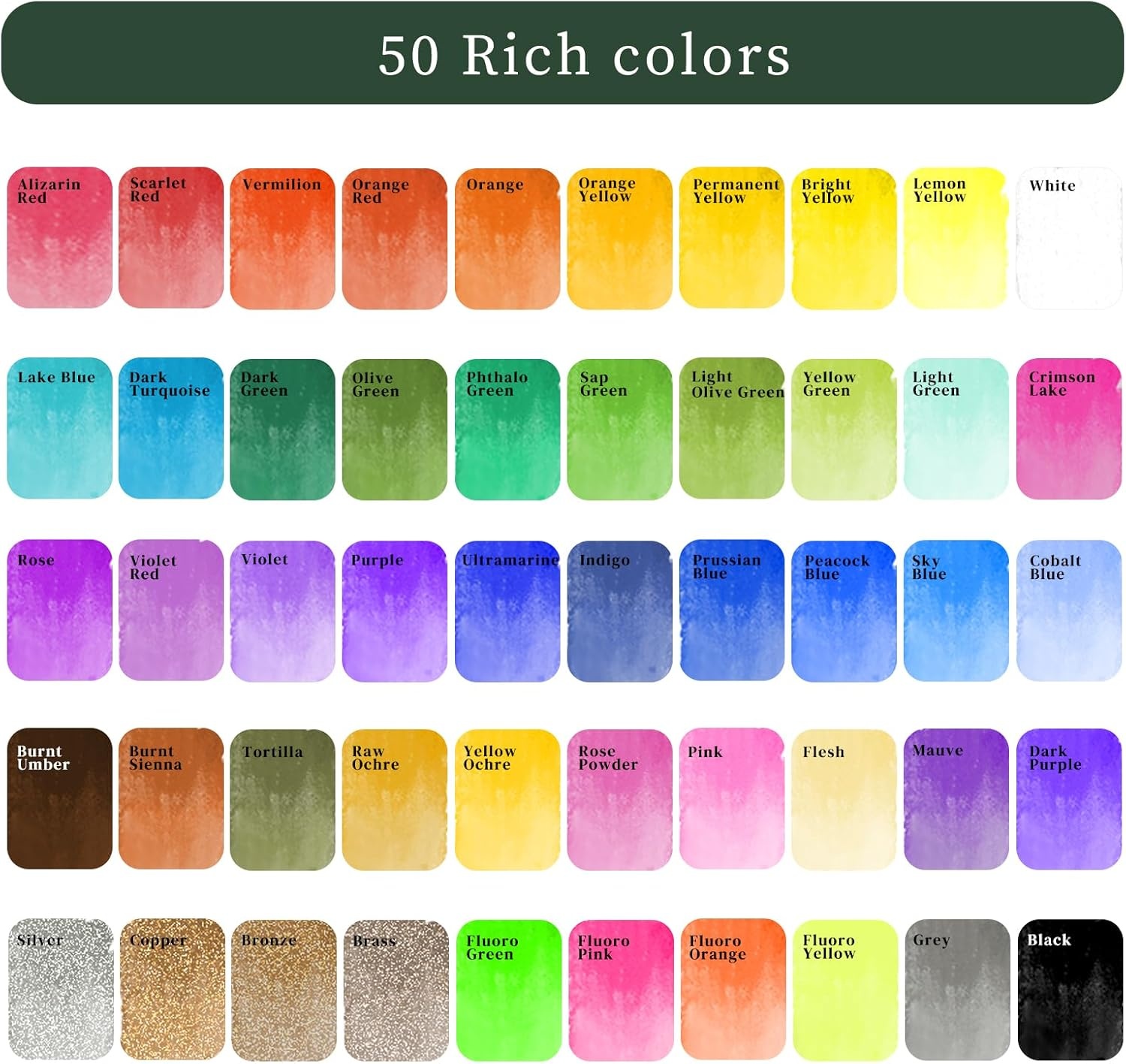 image:imageArtecho Watercolor Paint Set 72 Colors Travel Watercolor Set with Watercolor Papers and Brushes Ideal for Amateur Hobbyists Painting Lovers and Artists50 Colors