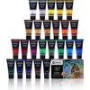 image:imageArtecho 24 PCS Paint Brushes amp Professional Acrylic Paint Set 24 Basic Colors Tubes 60ml  202oz