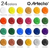 image:imageArtecho Acrylic Paint Set 24 Colors 2oz59ml with 12 Brushes amp 32 PCS Paint Brushes for Acrylic Painting