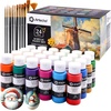 image:imageArtecho Acrylic Paint Set 24 Colors 2oz59ml with 12 Brushes amp 32 PCS Paint Brushes for Acrylic Painting