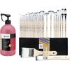 image:image32 Pcs Acrylic Paint Brushes Set amp Artecho Scarlet Red Acrylic Paint 1000ml  338 fl oz Pump Dispenser