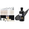 image:imageArtecho Black Acrylic Paint Large Bottle 500ml  17oz amp 32 PCS Paint Brushes for Acrylic Painting
