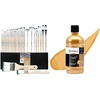 image:imageArtecho Gold Acrylic Paint Large Bottle 500ml  17oz amp 32 PCS Paint Brushes for Acrylic Painting