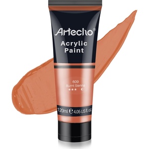 image:imageArtecho Acrylic Paint Burnt Sienna Paint 120ml  405oz Tubes Art Craft Paints for Canvas Rock Stone Wood Fabric Art SuppliesBurnt Sienna