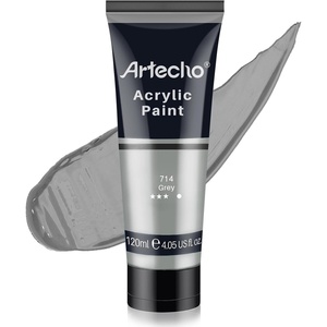 image:imageArtecho Acrylic Paint Burnt Sienna Paint 120ml  405oz Tubes Art Craft Paints for Canvas Rock Stone Wood Fabric Art SuppliesGrey