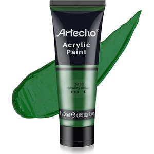 image:imageArtecho Acrylic Paint Burnt Sienna Paint 120ml  405oz Tubes Art Craft Paints for Canvas Rock Stone Wood Fabric Art SuppliesHookers Green