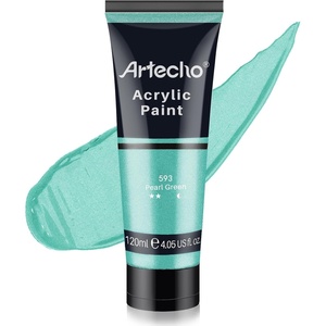 image:imageArtecho Acrylic Paint Burnt Sienna Paint 120ml  405oz Tubes Art Craft Paints for Canvas Rock Stone Wood Fabric Art SuppliesPearl Green
