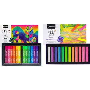 image:imageArtecho Neon Oil Pastels Set of 12 Colors 12pcs Neon Soft Pastels