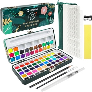 image:imageArtecho Watercolor Paint Set 72 Colors Travel Watercolor Set with Watercolor Papers and Brushes Ideal for Amateur Hobbyists Painting Lovers and Artists72Colors