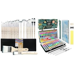 image:imageArtecho Watercolor Paint Set 168 Colors amp 32 PCS Paint Brushes for Acrylic Painting