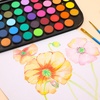 image:imageArtecho 48 Colors 5 Packs Watercolor Paint Set Portable Travel Watercolor Cake Kit with 3 Brushes EasyClean Washable Paint for Card Making Illustrations Painting Calligraphy48 colors with paper pad