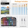 image:imageArtecho 48 Colors 5 Packs Watercolor Paint Set Portable Travel Watercolor Cake Kit with 3 Brushes EasyClean Washable Paint for Card Making Illustrations Painting Calligraphy48 colors with paper pad