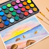 image:imageArtecho 48 Colors 5 Packs Watercolor Paint Set Portable Travel Watercolor Cake Kit with 3 Brushes EasyClean Washable Paint for Card Making Illustrations Painting Calligraphy36 colors